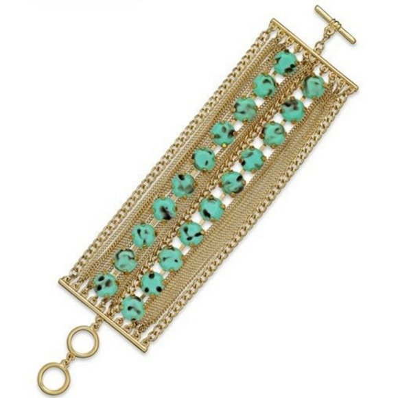 ABS Turquoise Epoxy Bracelet - Picture 2 of 3